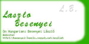 laszlo besenyei business card