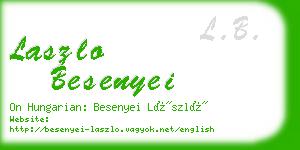 laszlo besenyei business card